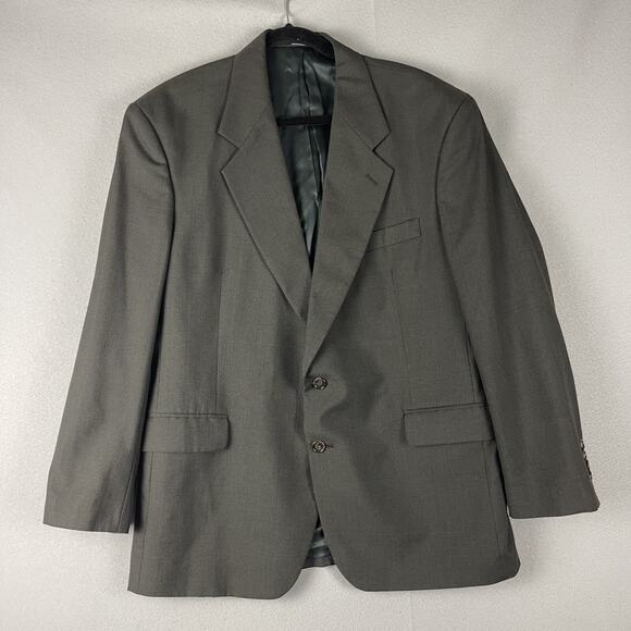 Kilburne and Finch Mens 2 Piece Suit Blazer 43R Brown Gray Plaid Pants 34x28 - Picture 2 of 16